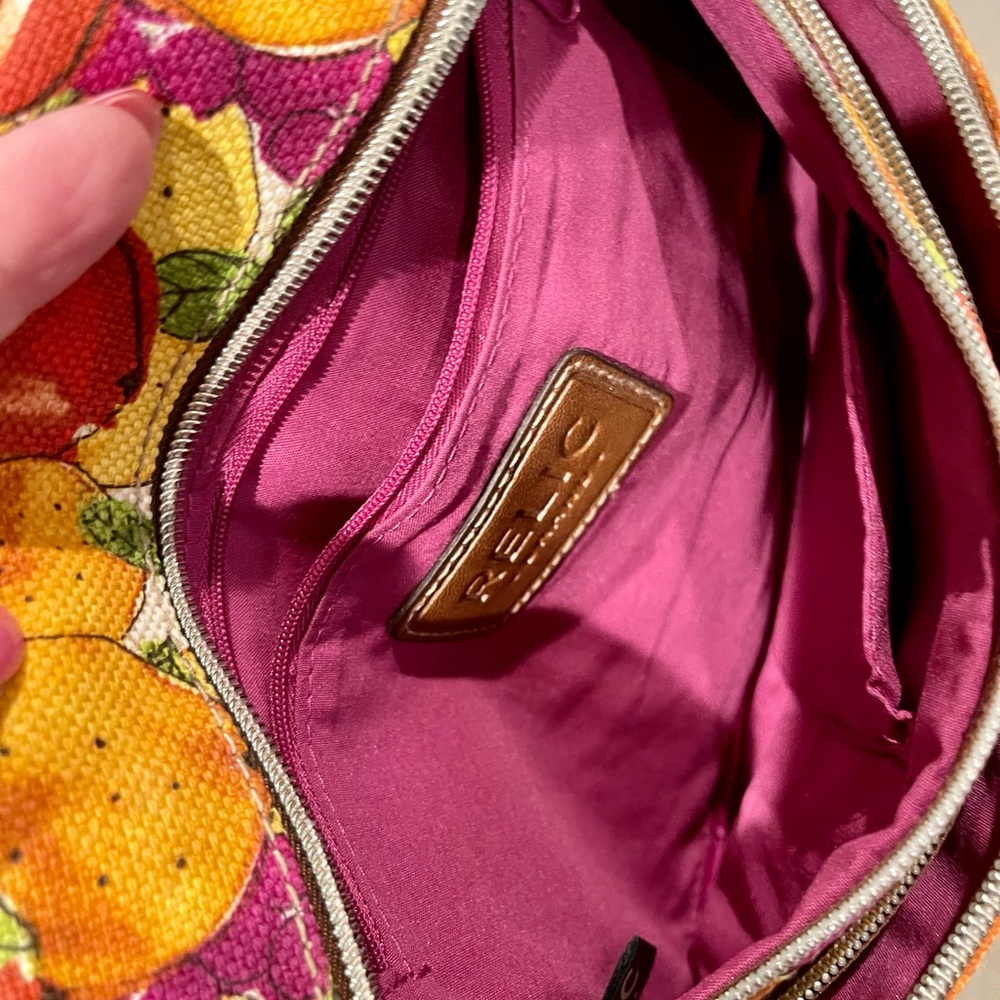Relic vintage inspired vibrant pink fruit pattern crossbody purse - Picture 5 of 10